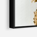 Obraz w ramie 100x70 - Ekskluzywny Akcent - złoty, ananas - rama czarna