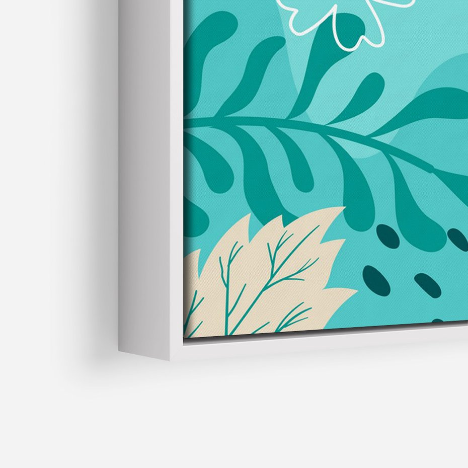 Obraz w ramie 50x70 - Kwiatowe Wibracje - pastelowa kompozycja, kwiaty - rama biała