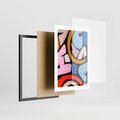 Plakat w ramie 30x40 - Kolory Komiksu - abstrakcyjne formy, komiksowy styl - rama czarna