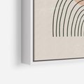 Obraz w ramie 80x120 - Nowy Rytuał - abstrakcyjna sztuka, boho kształty - rama biała