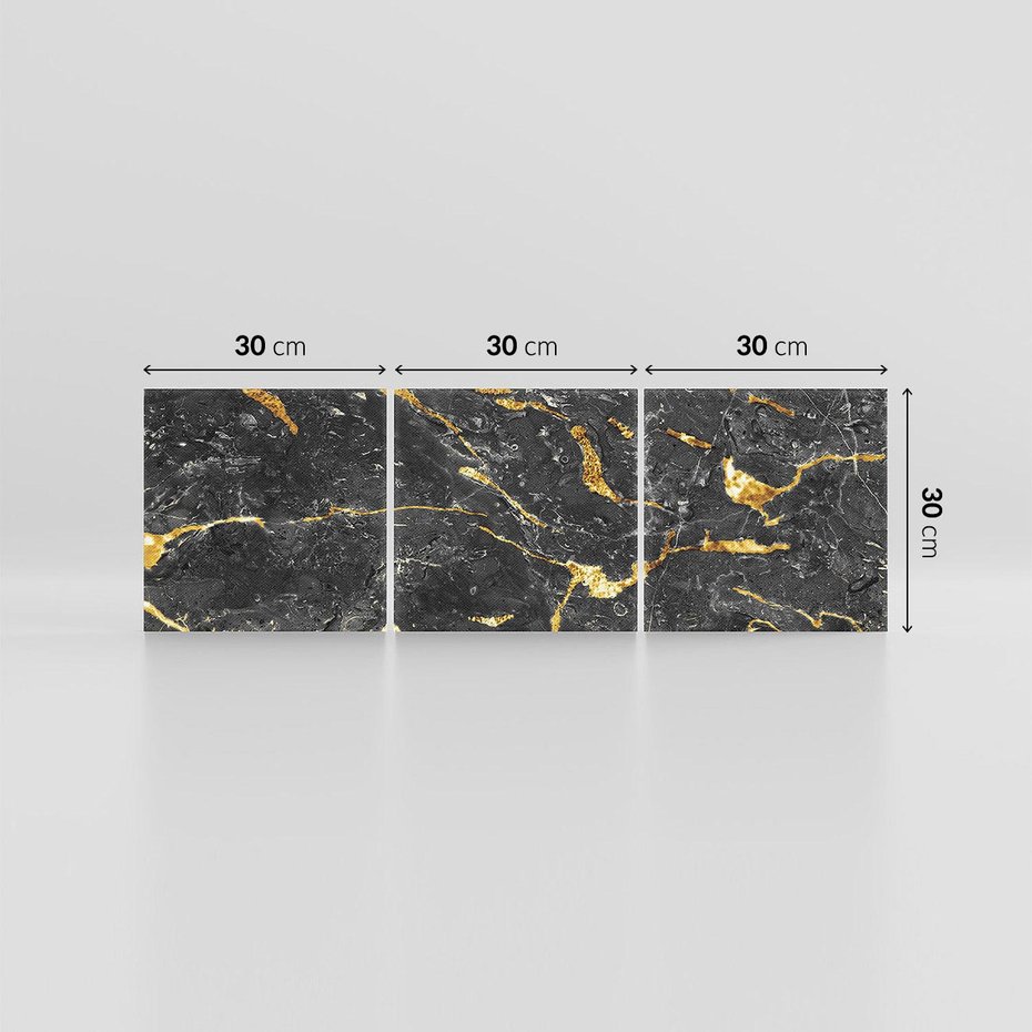 Obraz na płótnie 90x30 - Egzotyczny Blask - marmur, złoto