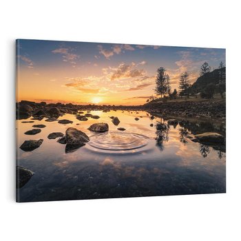 Obraz na płótnie 70x50 - Spokój nad jeziorem - jezioro