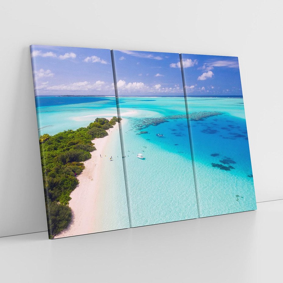 Obraz na płótnie 120x80 - Tropikalna wyspa nad oceanem - tropikalna, wyspa