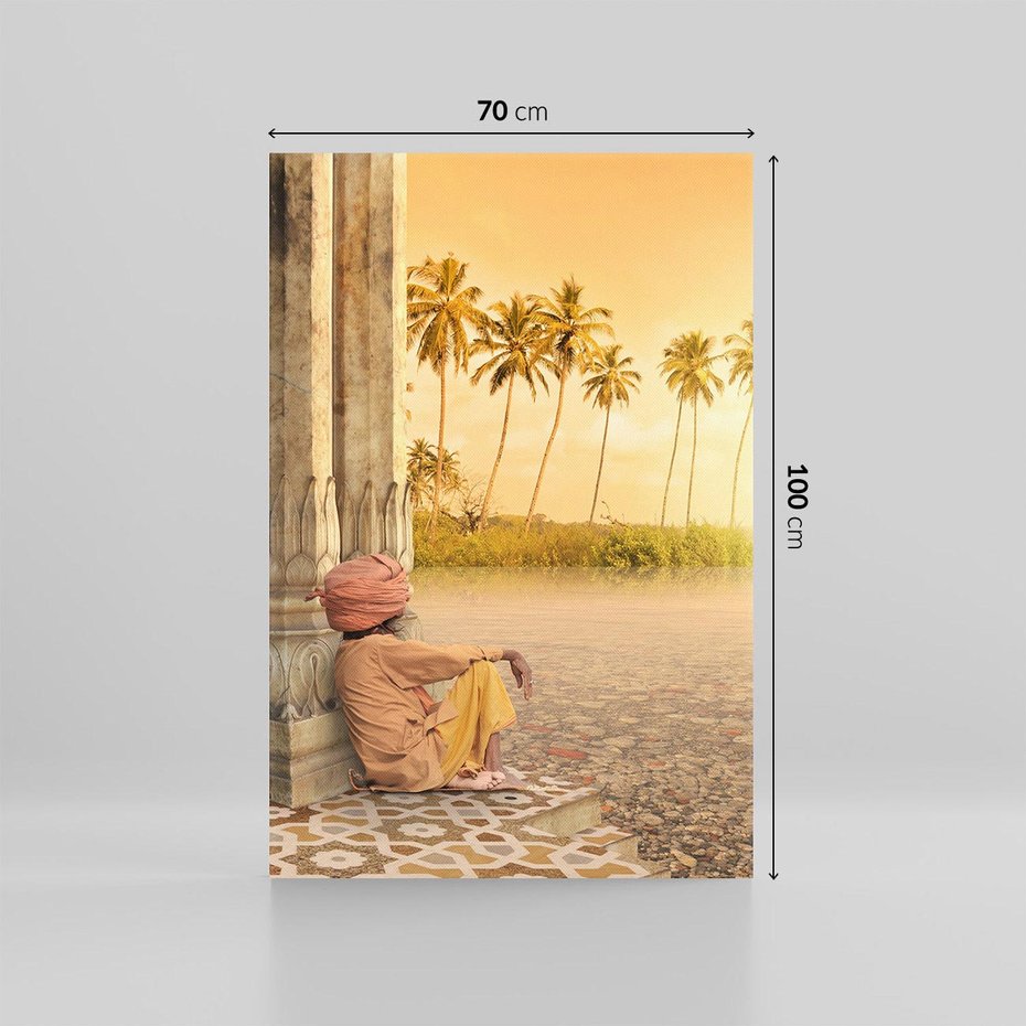 Obraz na płótnie 70x100 - Duch Indyjskiej Yogi - Indie, Azja