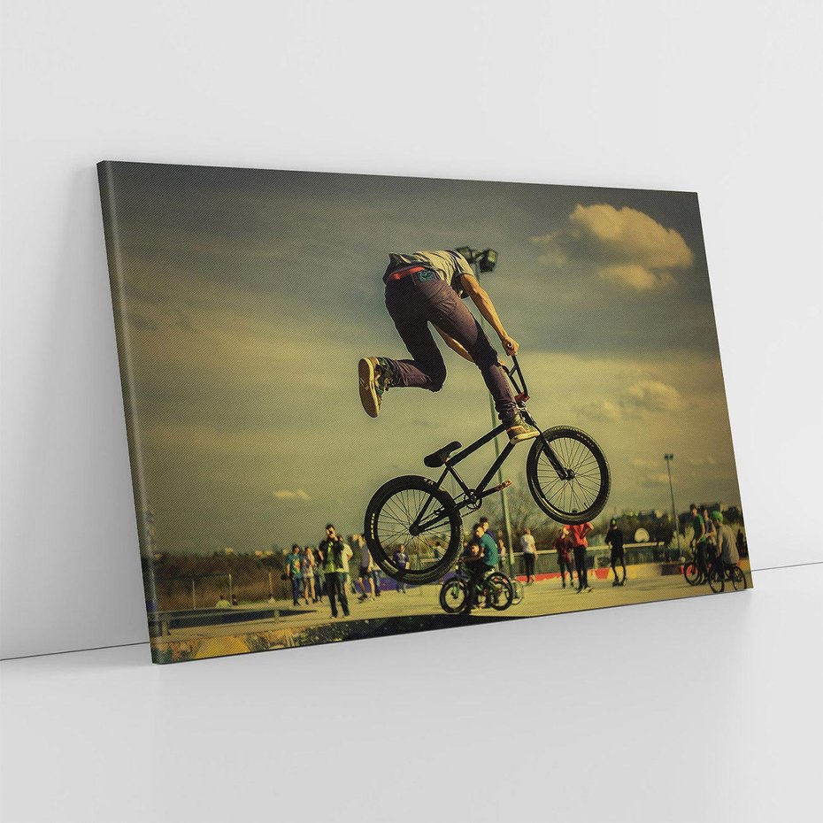 Obraz na płótnie 100x70 - "BMX - Sportowa Adrenalina - BMX, rower