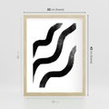 Plakat w ramie 30x40 - Wibracje Plam - abstrakcja, minimalizm - rama drewno
