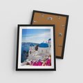 Plakat w ramie 40x50 - Perspektywa na Santorini - Santorini, perspektywa - rama czarna