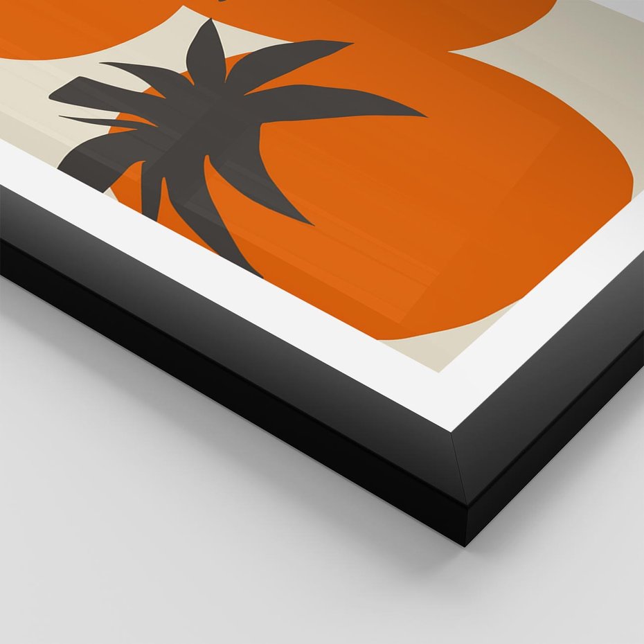 Plakat w ramie 50x70 - Jadalne Kształty - nowoczesny plakat do kuchni, pomidory - rama czarna