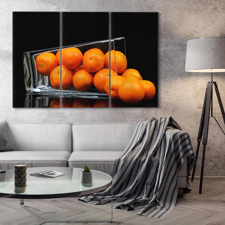 Obraz na płótnie 120x80 - Mandarynki Owoce - mandarynki, owoce