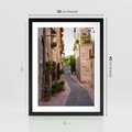 Plakat w ramie 30x40 - Miłość na Romantycznej Uliczce - romantyczna, uliczka - rama czarna