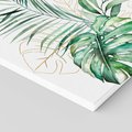 Obraz na płótnie 30x30 - Luksus w Detalu - złote, liście