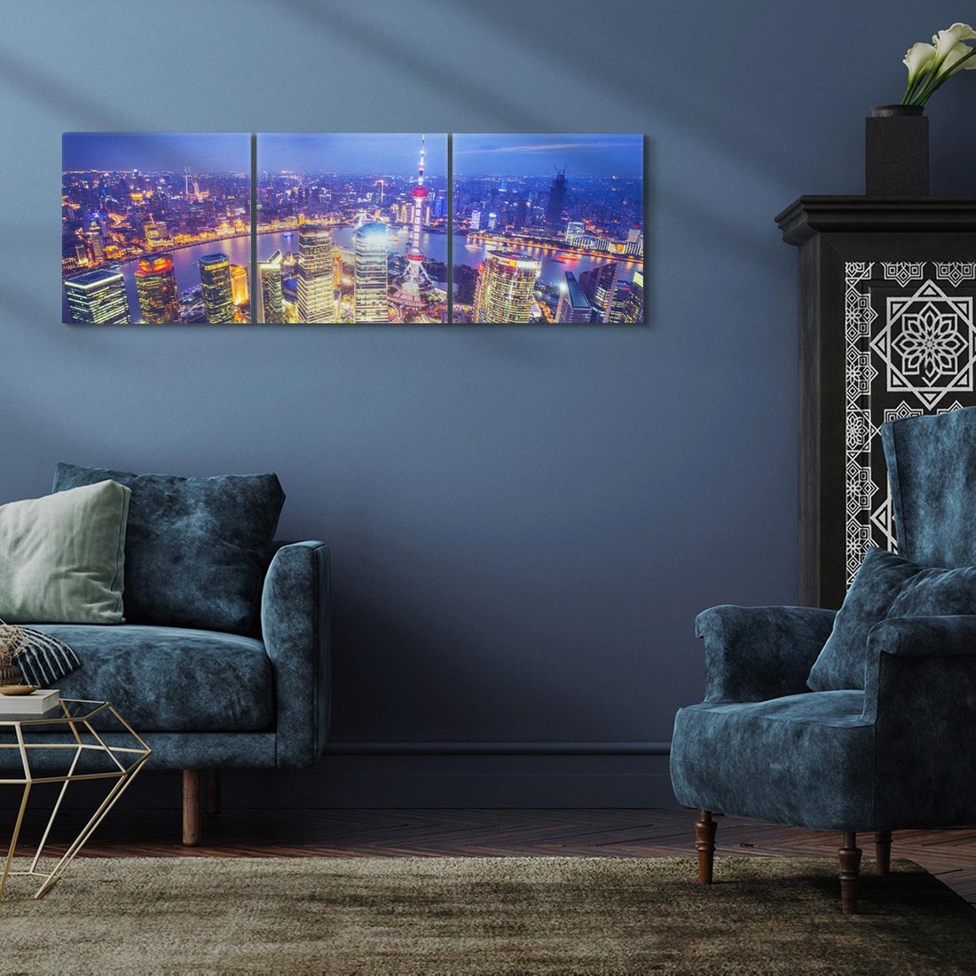 Obraz na płótnie 120x40 - Shanghai: Mocnowieżowce Azji - Shanghai, Chiny
