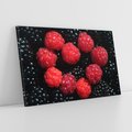 Obraz na płótnie 70x50 - Maliny Soczysta Eksplozja - maliny, owoce