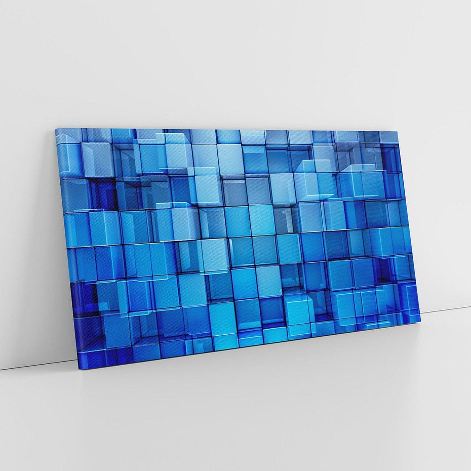 Obraz na płótnie 140x70 - Abstrakcyjne 3D: Kolorowe bloki - abstrakcja, 3d