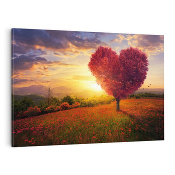 Obraz na płótnie 120x80 - serce natury - drzewo, serce