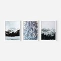 Zestaw obrazy w ramie 50x70 galeria - Zima, góry, śnieg, szron - rama biała