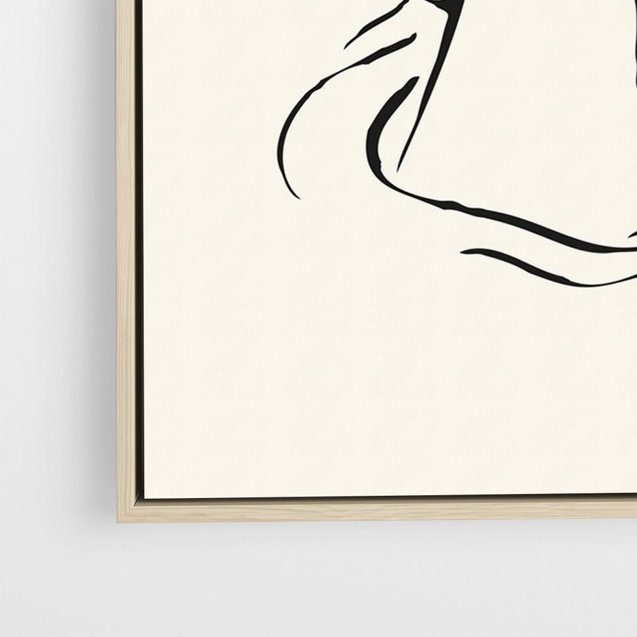 Obraz w ramie 50x70 - Migotliwa Symfonia - kobieta akt, minimalizm - rama drewno