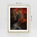 Plakat w ramie 40x50 - Jesienne Podróżowanie - fotografia, jesień - rama drewno