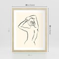 Plakat w ramie 40x50 - Tajemniczy Rytm - kobieta, posąg - rama drewno