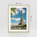 Plakat w ramie 30x40 - Paryż Eiffla - Paryż, Eiffla - rama drewno
