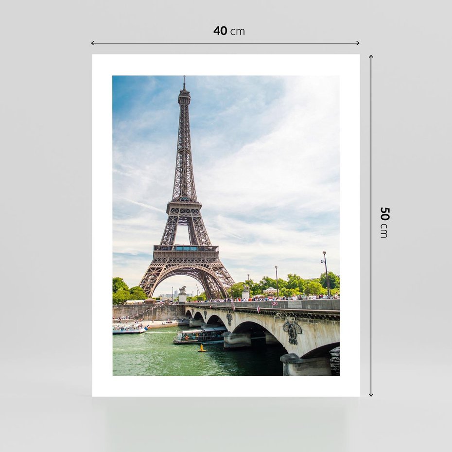 Plakat bez ramy 40x50 - Ikona Romantyzmu - Eiffla, Francja