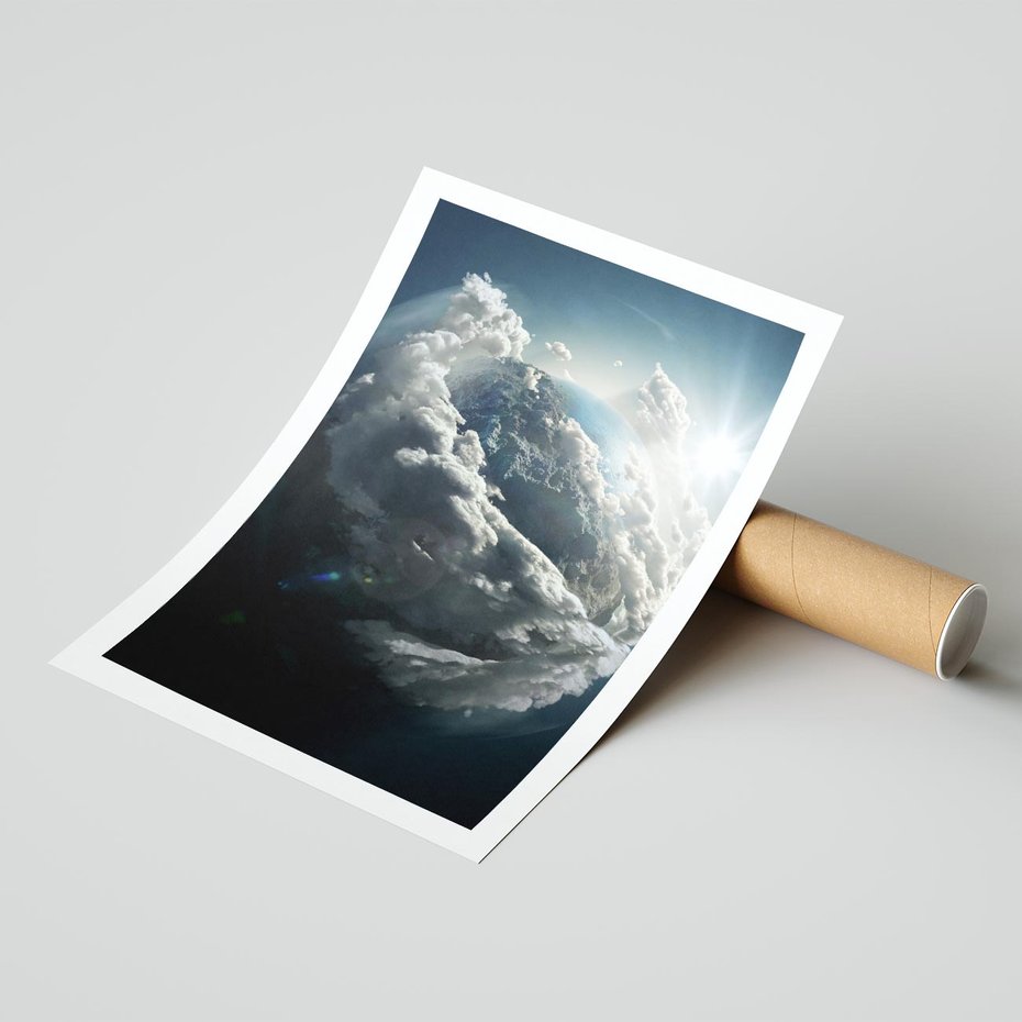 Plakat bez ramy 50x70 - Chmurowa aura nad horyzontem - atmosfera, chmury