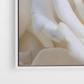 Obraz w ramie 70x50 - Białe róże piękności - białe, róże - rama biała