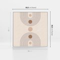 Obraz w ramie 80x80 - Zgeometryzowane Wizje - boho plakat, minimalizm - rama biała