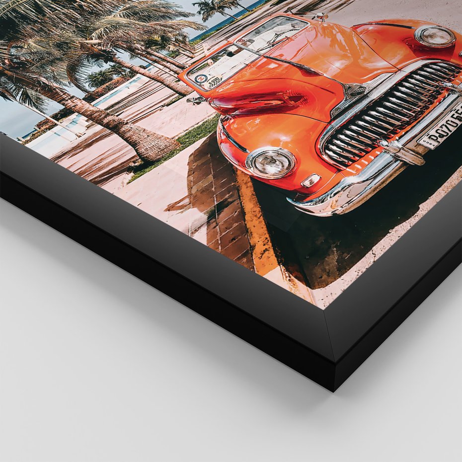 Zestaw obrazy w ramie 50x70 galeria - Plaża, surfing, garbus, morze, plaża - rama czarna