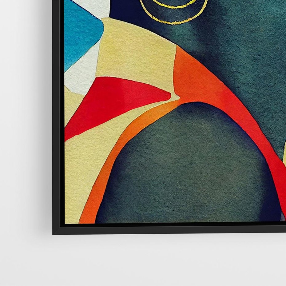 Obraz w ramie 50x50 - Kolory Kobiety - mural, abstrakcja - rama czarna