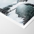 Plakat bez ramy 30x40 - Zimowa Przyroda: Rzeka, Góry i Śnieg - zima, rzeka