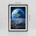 Plakat w ramie 50x70 - Mistrzowskie spojrzenie na Ziemię - ziemia, kosmos - rama czarna