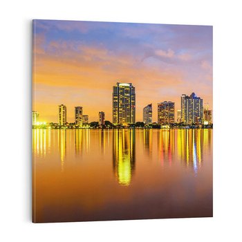 Obraz na płótnie 50x50 - miasto świateł - Miami, Floryda