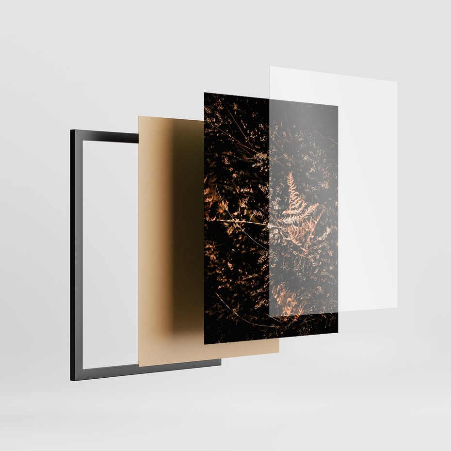 Zestaw obrazy w ramie 50x70 galeria - Jesień, pomost, liście - rama czarna