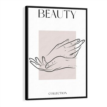 Obraz w ramie 70x100 - Wibracje Nieprzewidywalnych Form - bogo plakat, dłonie - rama czarna