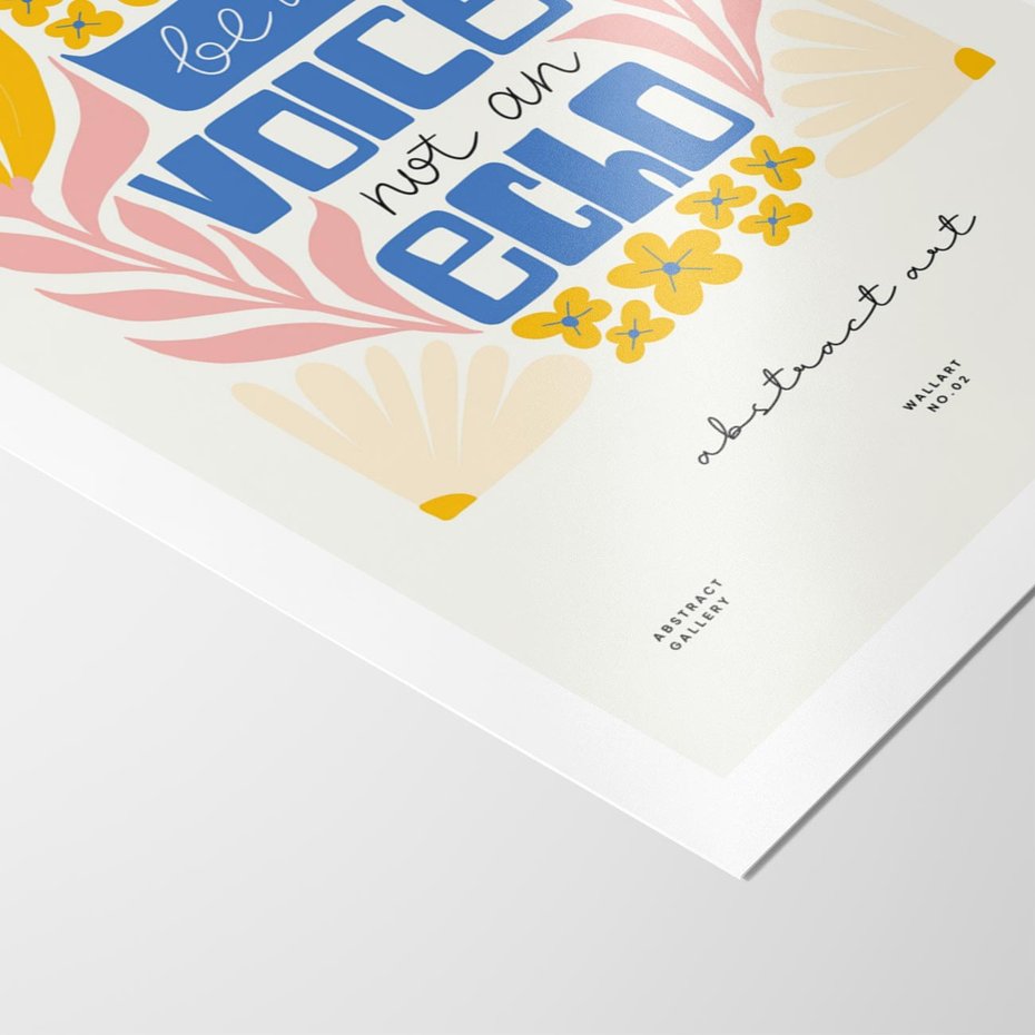 Plakat bez ramy 50x70 - Złote Impulsy - typografia, kwiaty