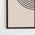 Obraz w ramie 50x70 - Puls Abstrakcji - abstrakcyjne linie, geometria - rama czarna