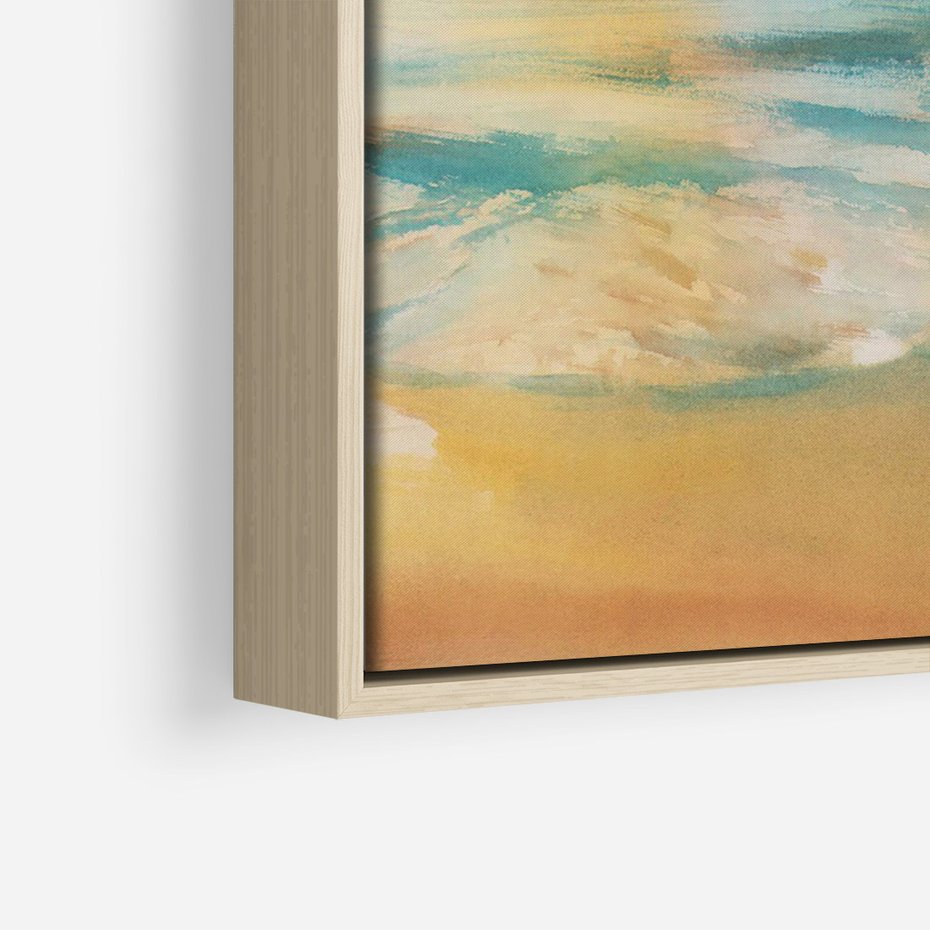 Obraz w ramie 50x70 - Objawienie Fioletowego Świtu - fioletowy wschód słońca, słońce wschodzi nad morzem - rama drewno