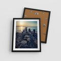 Plakat w ramie 40x50 - Zachód Słońca nad Morzem - morze, zachód - rama czarna