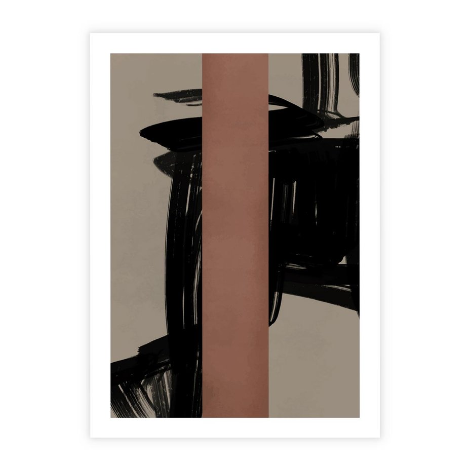 Plakat bez ramy 50x70 - Niezwykłe Przeobrażenia - abstrakcja, czarne splatane linie