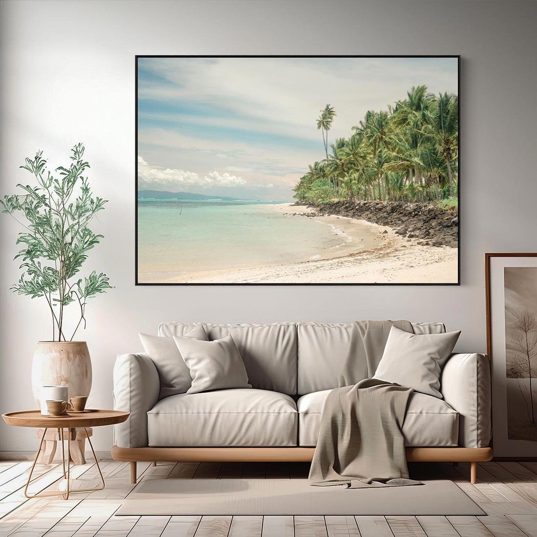 Obraz w ramie 100x70 - Uczta Egzotycznych Marzeń - fotografia, rajska plaża - rama czarna
