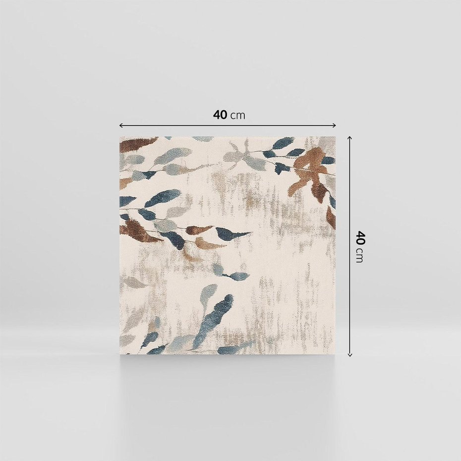 Obraz na płótnie 40x40 - Refleksje liściowych barw - abstrakcyjne kształty, przypominają liście