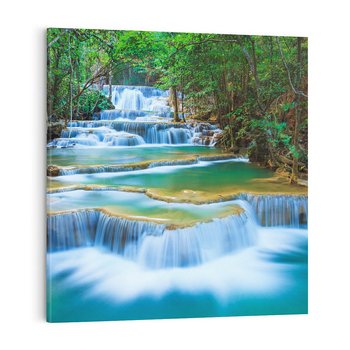 Obraz na płótnie 30x30 - Magia tajlandzkich wodospadów - wodospady, Tajlandia
