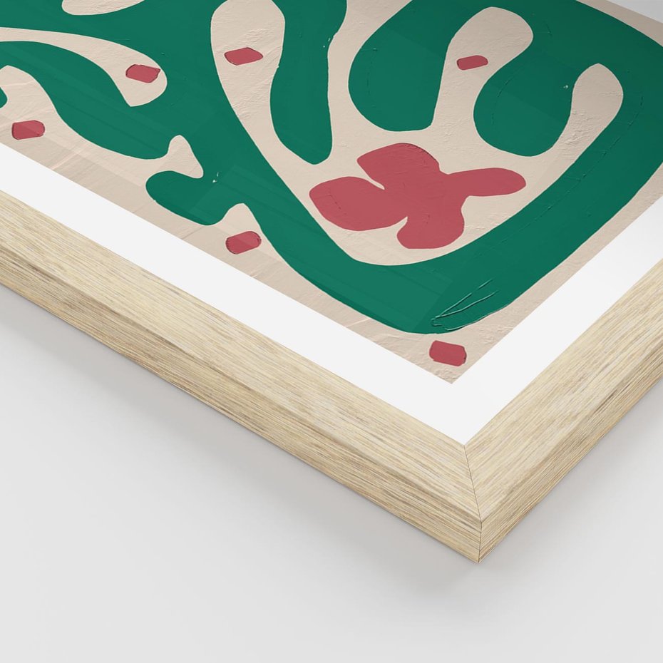 Plakat w ramie 50x70 - Boho Widoki - abstrakcyjny obraz, plakat - rama drewno