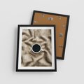 Plakat w ramie 40x50 - Filiżanka Kawy na Brązowym Kocu - kawa, czarna kawa - rama czarna