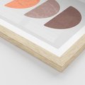 Plakat w ramie 50x70 - Minimalizm i Geometria - minimalistyczny obraz, mid-century styl - rama drewno