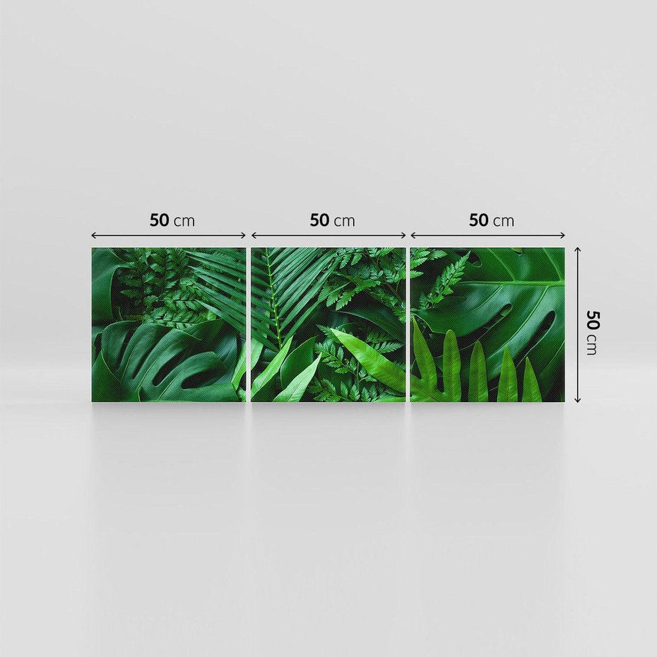 Obraz na płótnie 150x50 - Monstera Liście Fantazja - monstera, liście