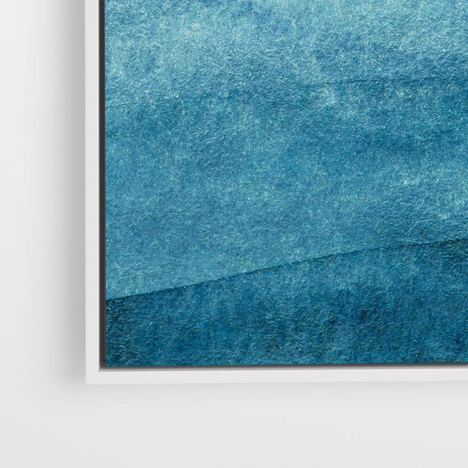 Obraz w ramie 50x50 - Kolorowe fale akwareli - akwarela, fale - rama biała