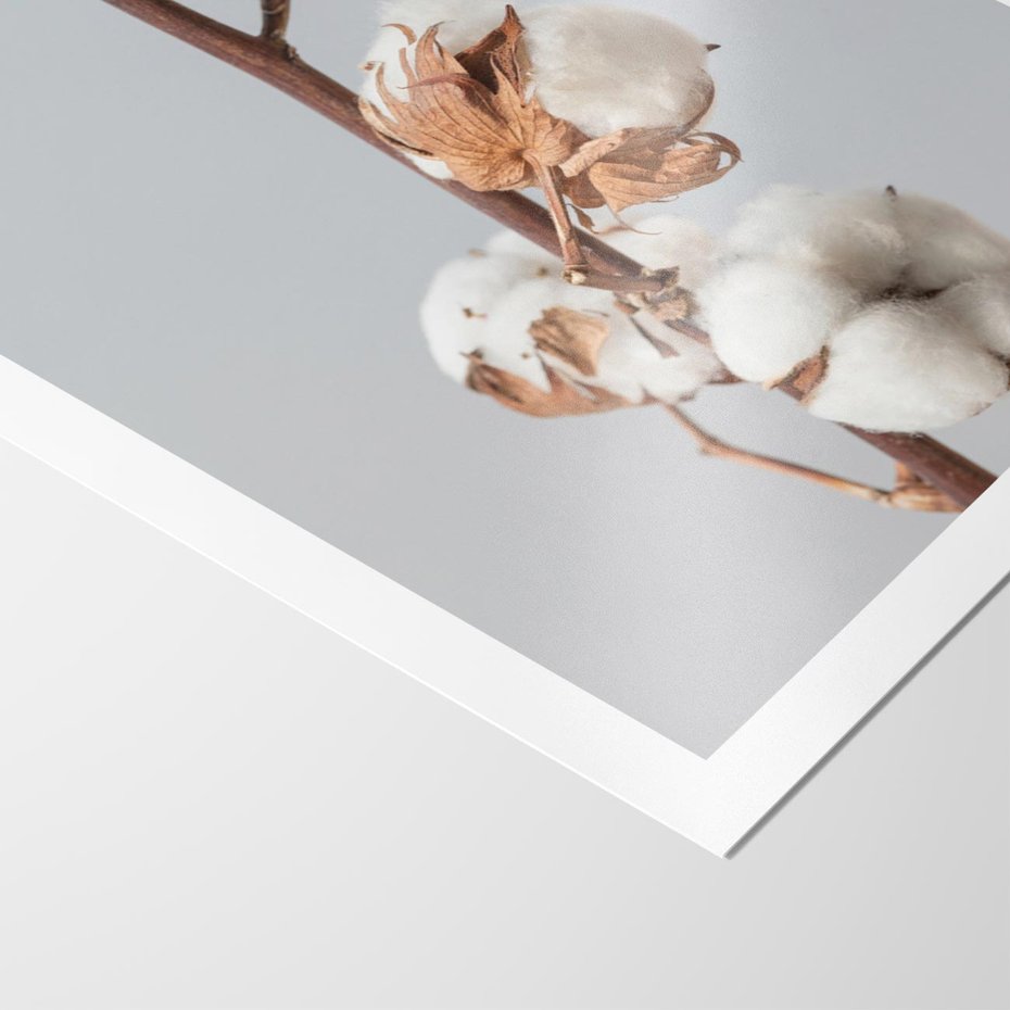 Plakat bez ramy 40x50 - Bawełniana boho miękkość - bawełna, boho