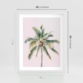 Plakat w ramie 40x50 - Błogość Tropików - palma, tropiki - rama biała